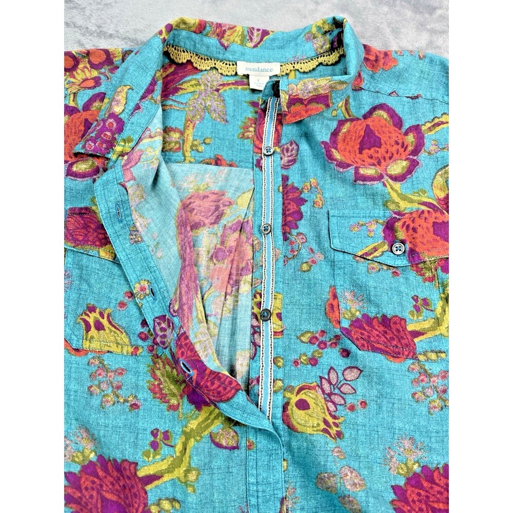 Sundance womens gorgeous luxury floral summer cottagecore long sleeve NWOT Large - Picture 6 of 8
